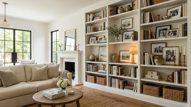 Nancy Meyers Bookshelf Styling Ideas