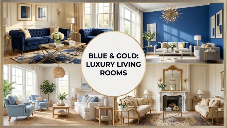 22 Blue and Gold Living Room Ideas