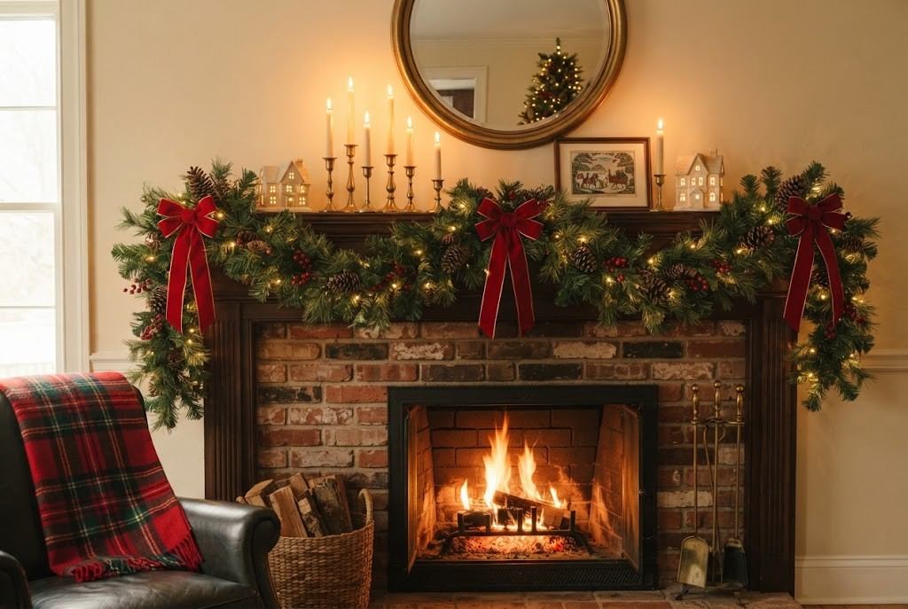 Classic Evergreen Mantel Garland
