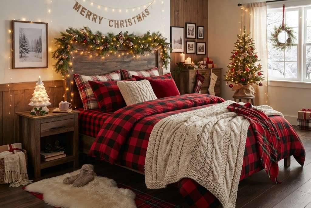 Cozy Christmas Bedroom