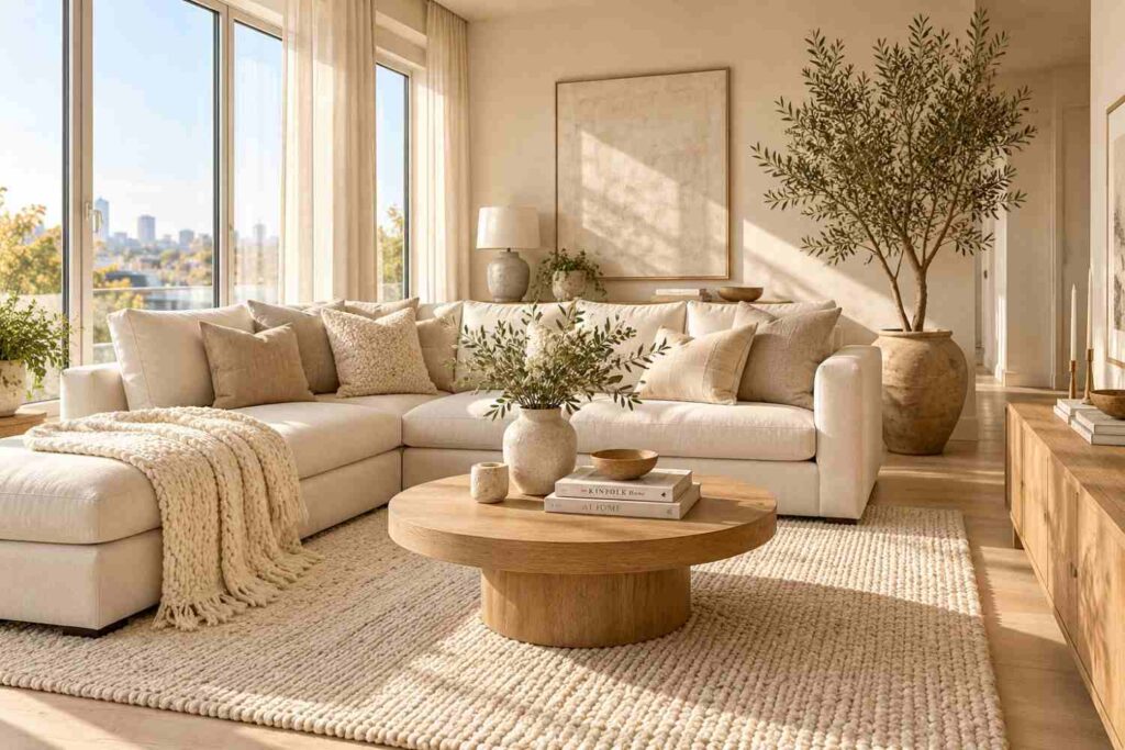 Sunlit Scandinavian Living Room