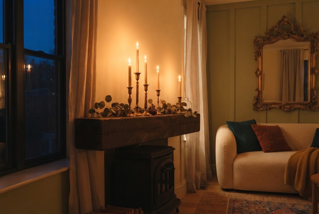 Polished Brass Taper Candles