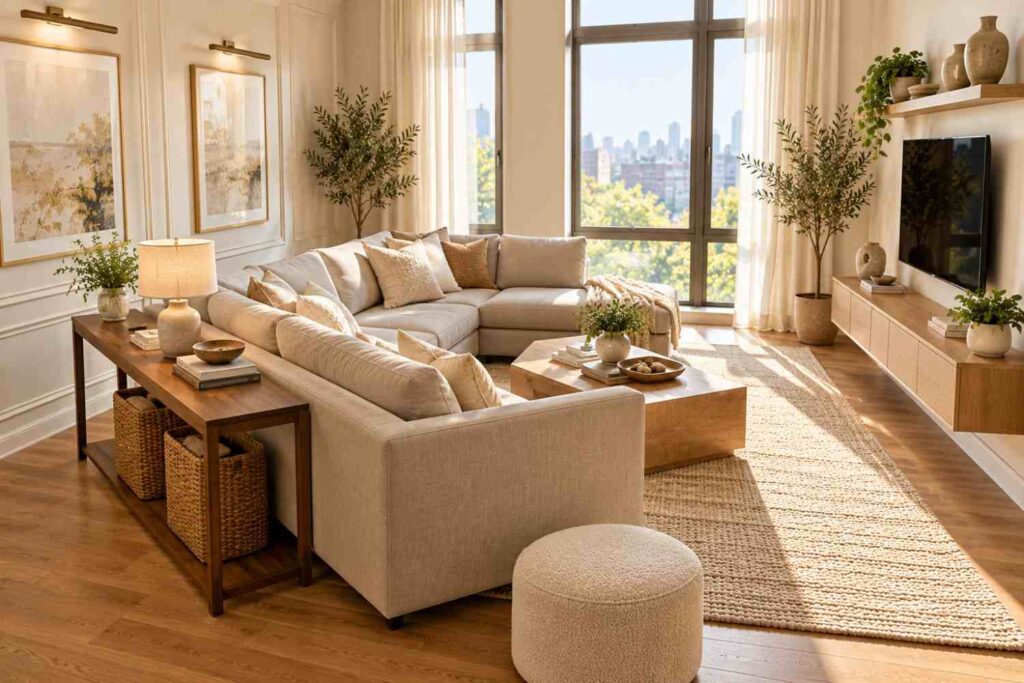  Sunlit Neutral Living Room Retreat