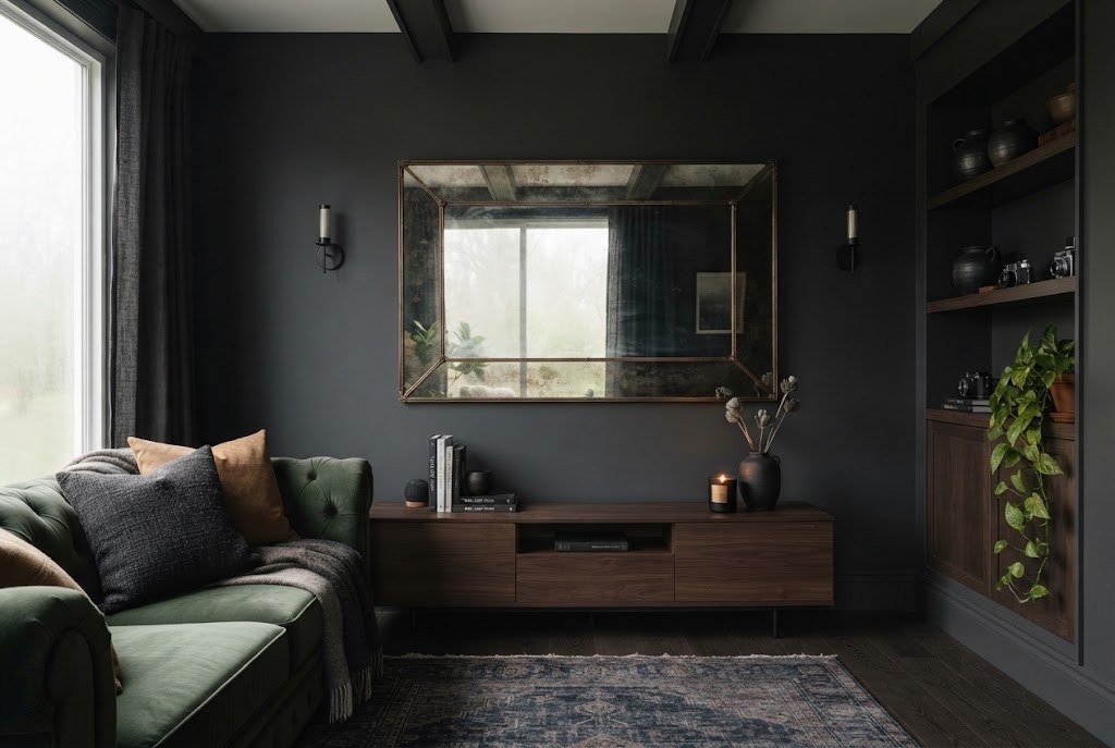 Antiqued Mirror Placement