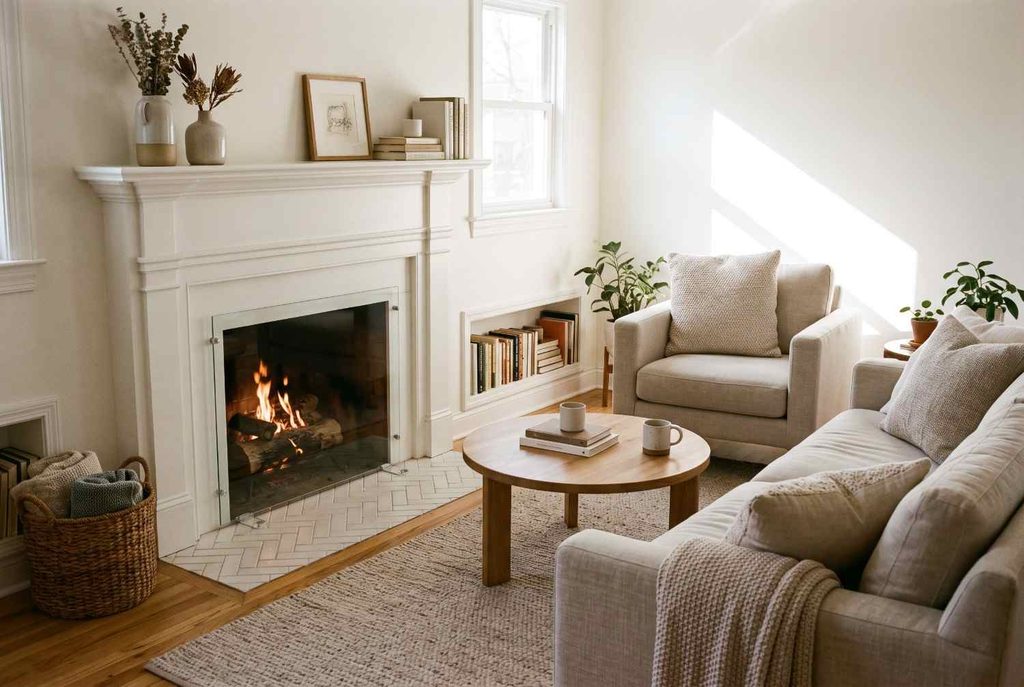 Glass Fireplace Screen