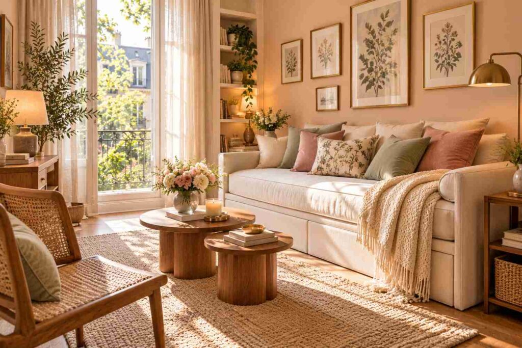 Sunlit Scandinavian Cottage Sitting Room

