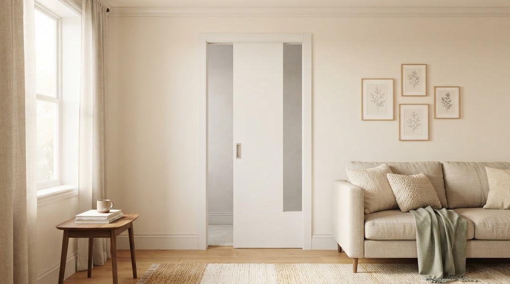 Install a pocket door.