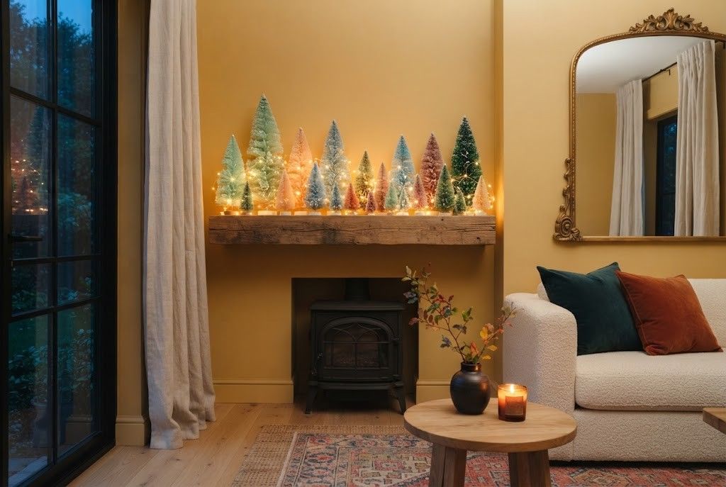 Vintage Bottlebrush Tree Forest