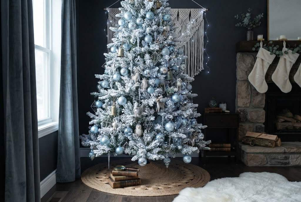 icy blue tree