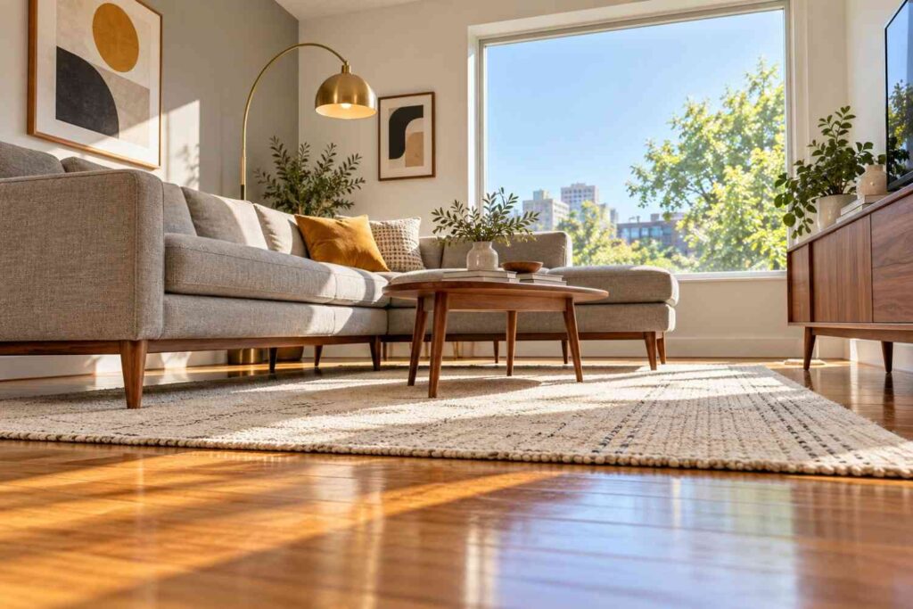 Sunlit Mid-Century Living Room