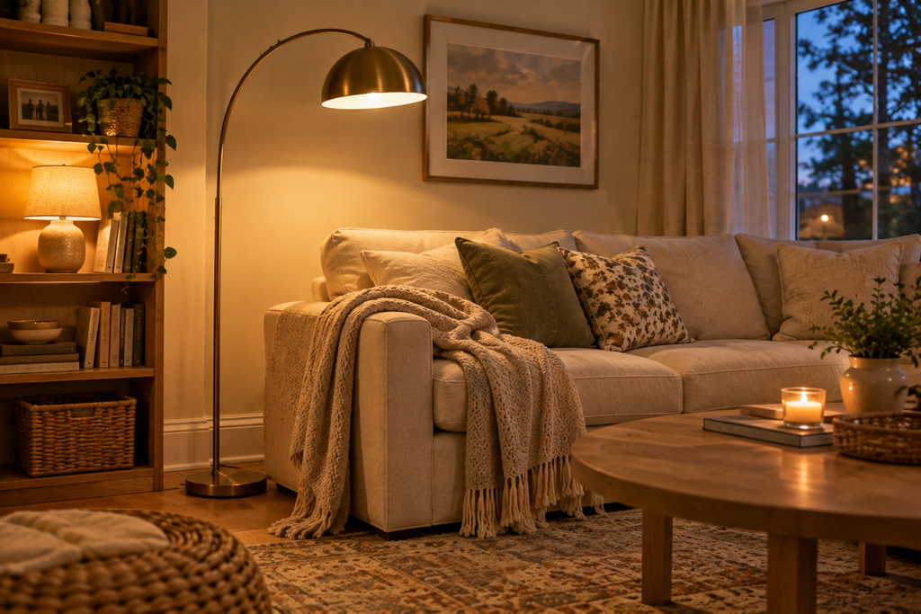 Cozy Twilight Living Room Retreat