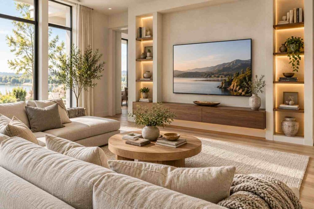 Warm Neutral Living Room Retreat