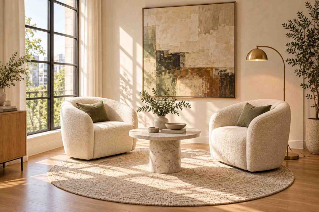 Sunlit Scandinavian Reading Nook