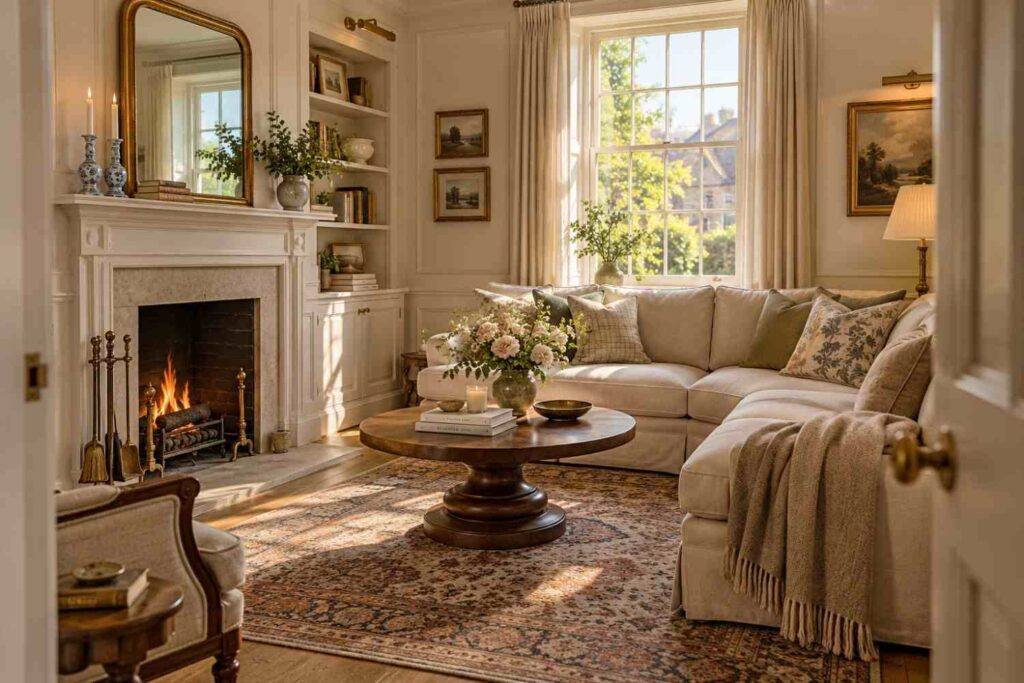  Sunlit English Cottage Sitting Room