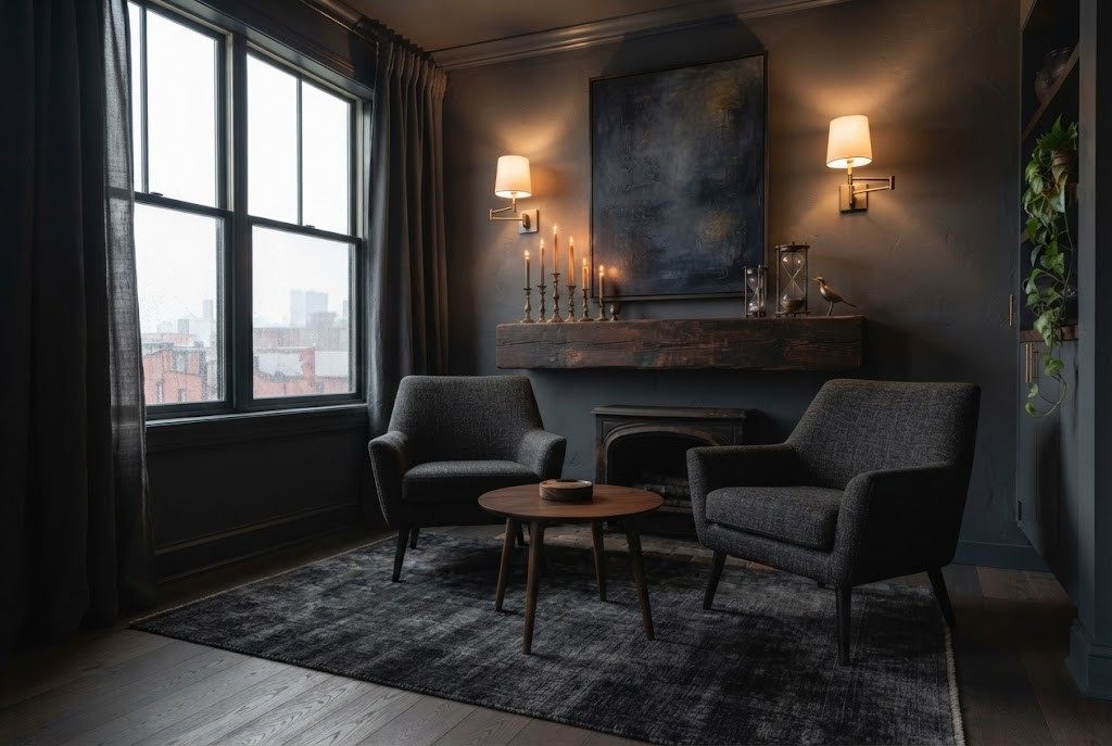 Elevated Dark Tapered Legs on Furniture