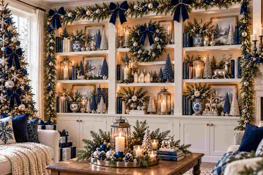 Blue and Silver Ornaments