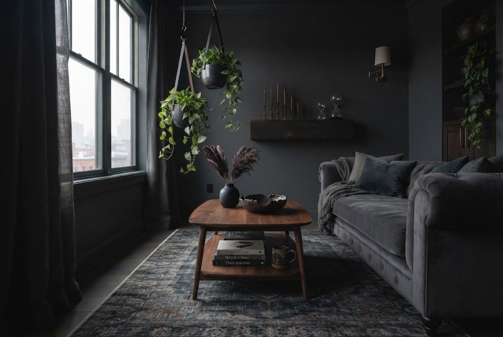 Multi-Tiered Dark Wood Coffee Table