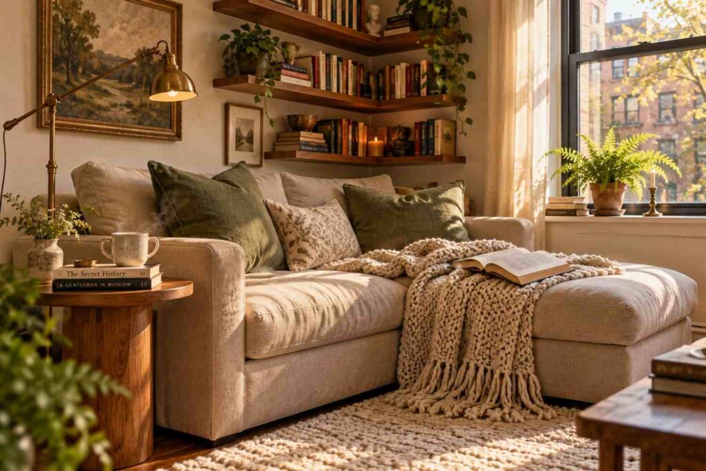Sunlit Hygge Reading Nook