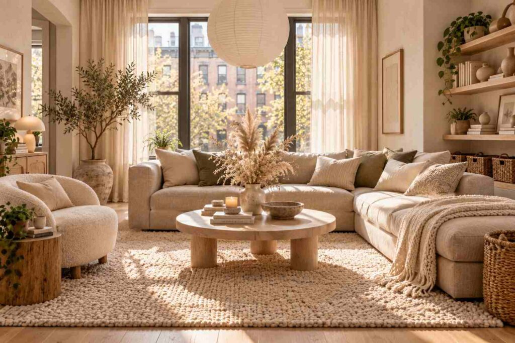 Sunlit Scandinavian Living Room Retreat
