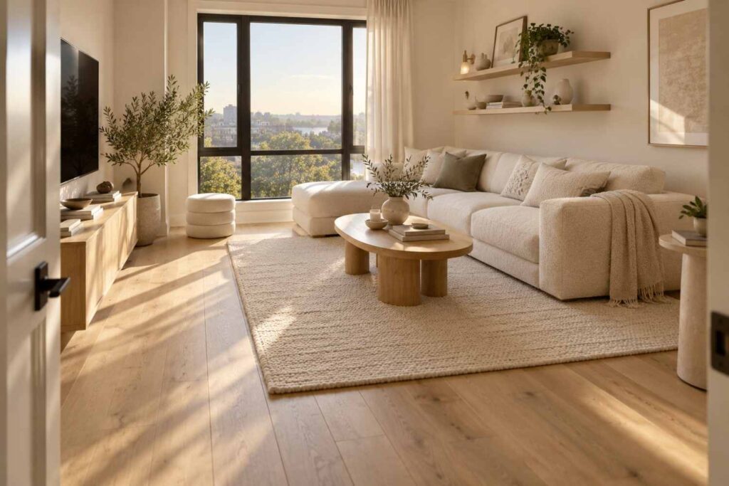Sunlit Scandinavian Living Room