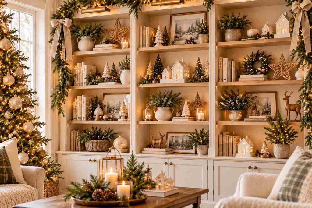 White Ceramic Christmas Houses