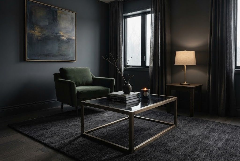 Smoky Glass and Bronze Coffee Table