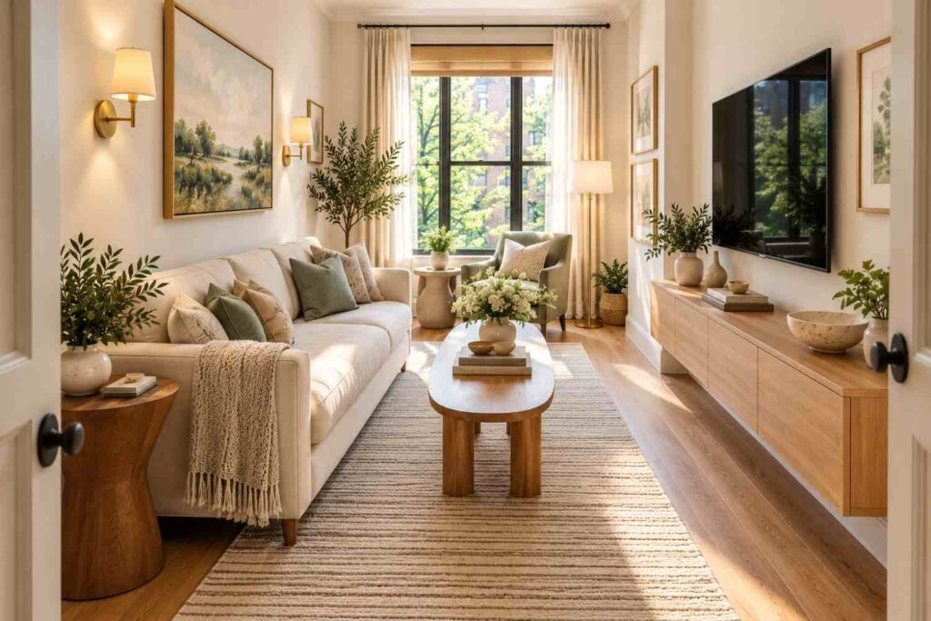 Warm Scandinavian Living Room Retreat