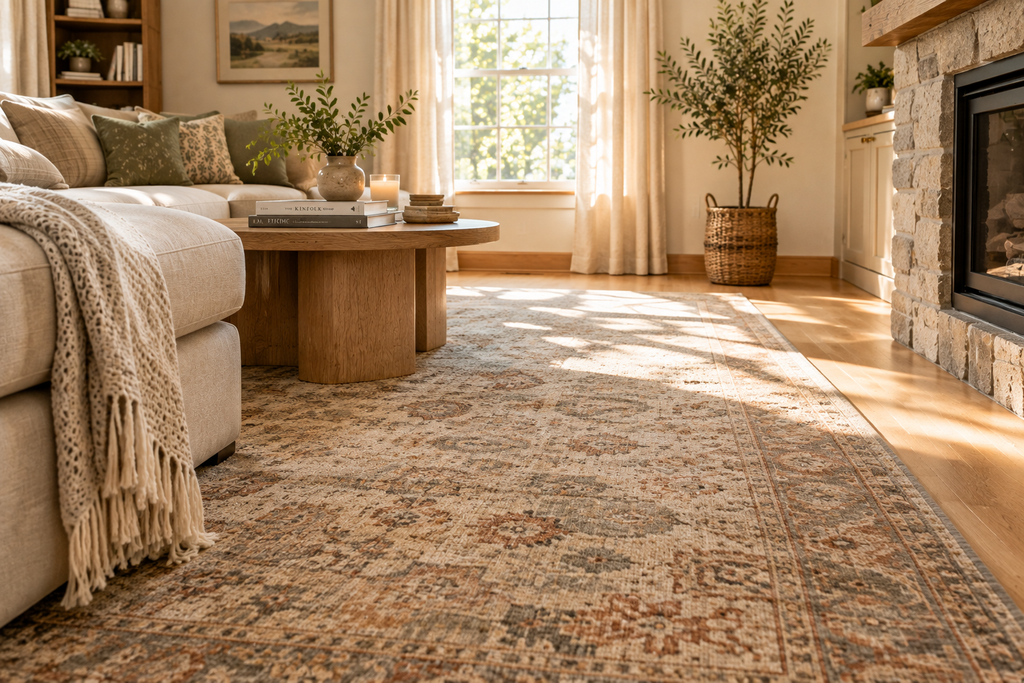 Sunlit Cozy Living Room Rug