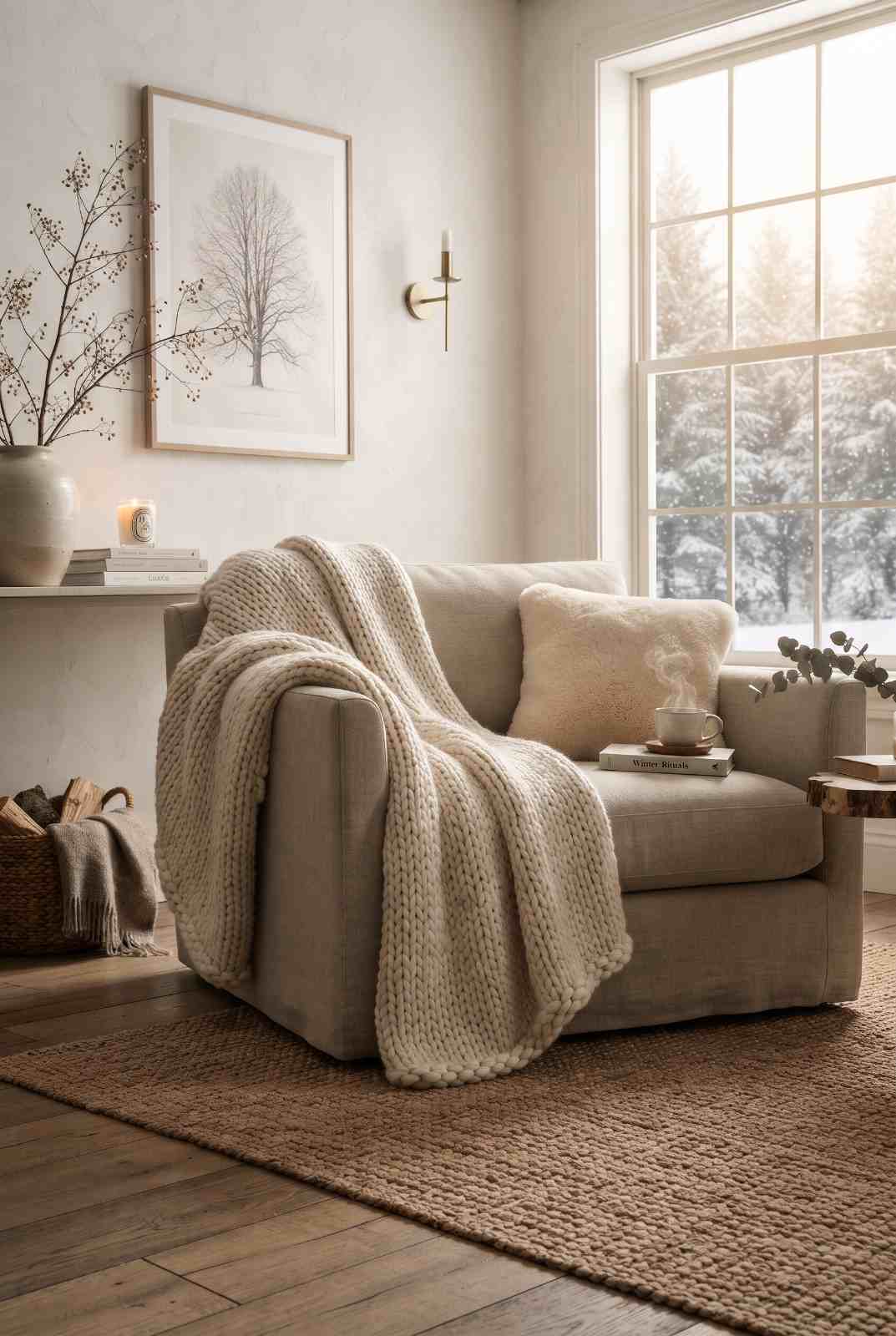 Oversized Chunky Knit Throw Blanket