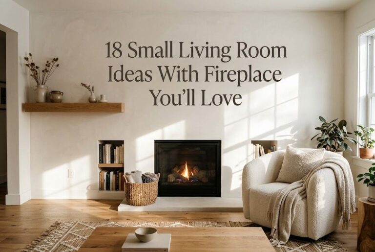 Cozy small living room ideas with fireplace layouts. Clever tips & space-saving decors to make your compact home feel bright, open & warm.