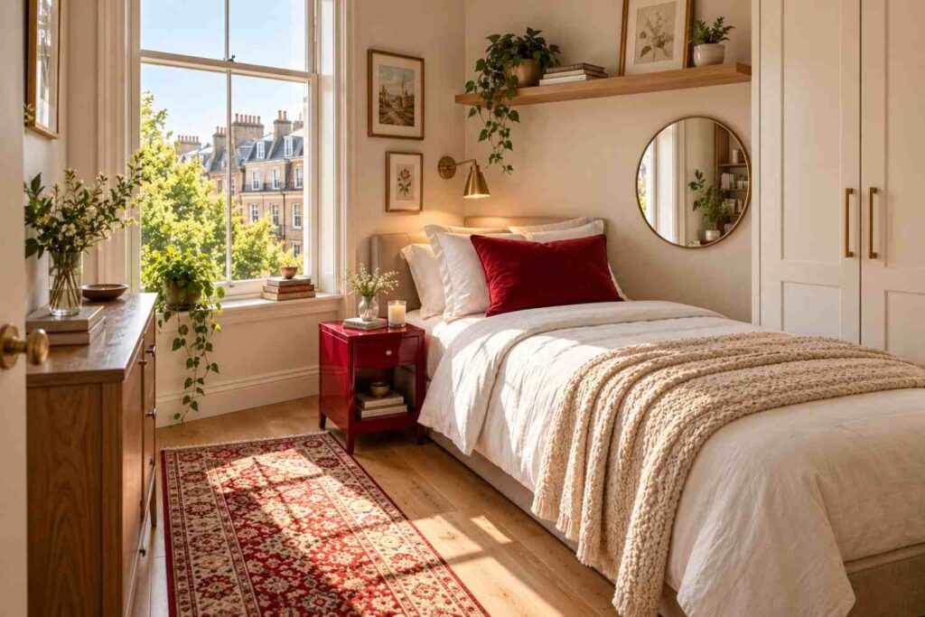 Sunlit Cosy Bedroom with City
