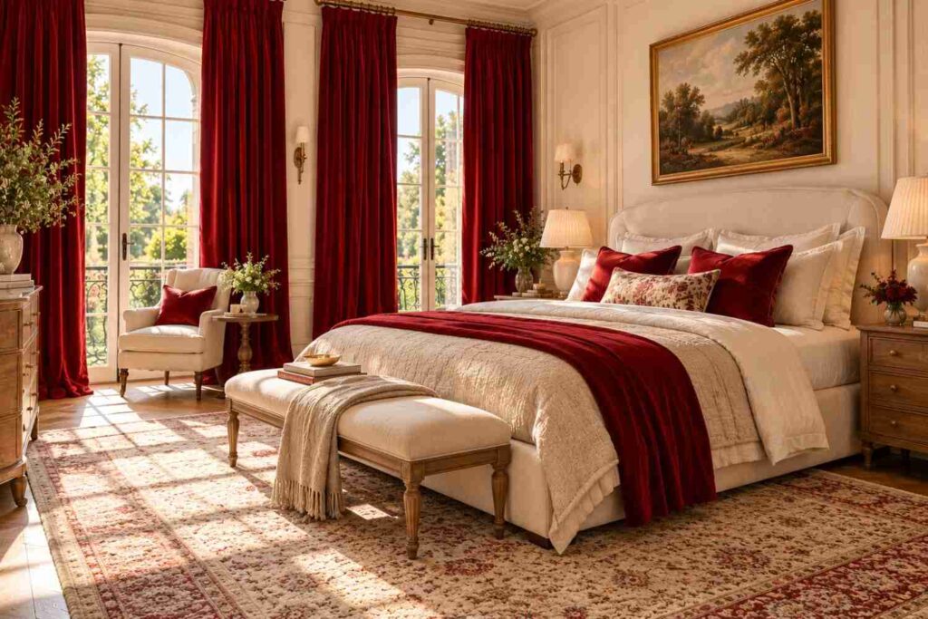 Sunlit French-Style Bedroom