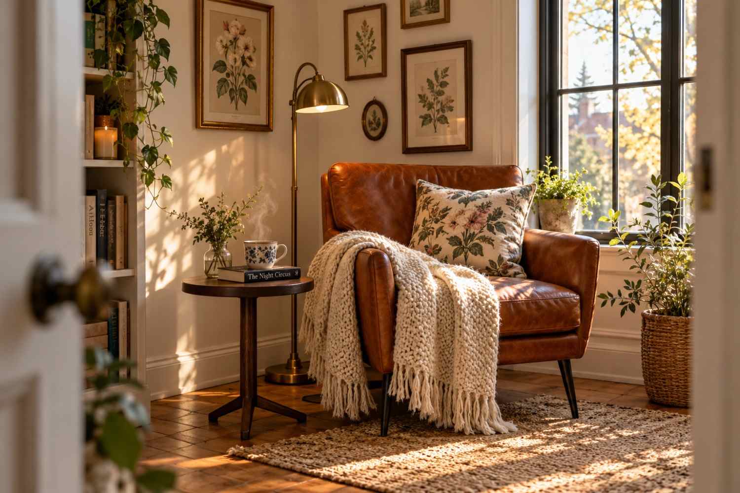 Sunlit Hygge Reading Nook
