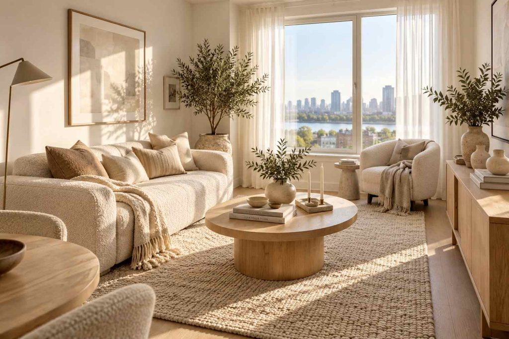 Sunlit Scandinavian Living Room