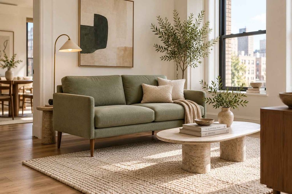 Sunlit Scandinavian Living Room
