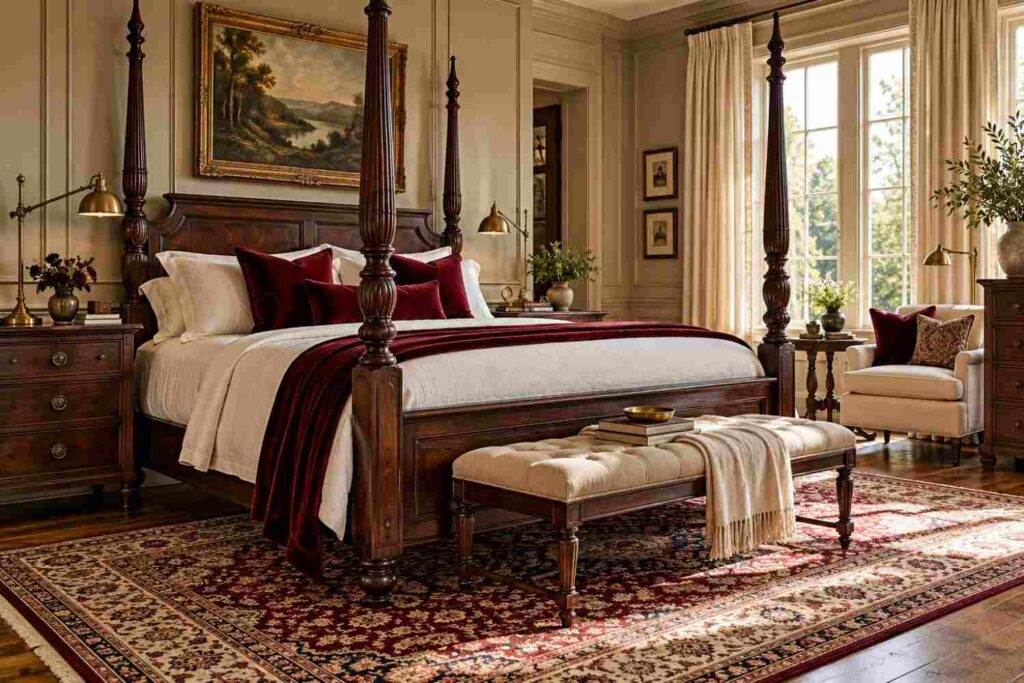 Sunlit Traditional Four-Poster Bedroom