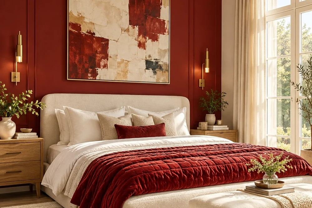 cherry-red-bedroom