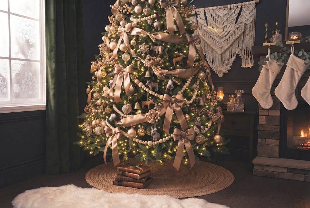 elegant fireplace tree