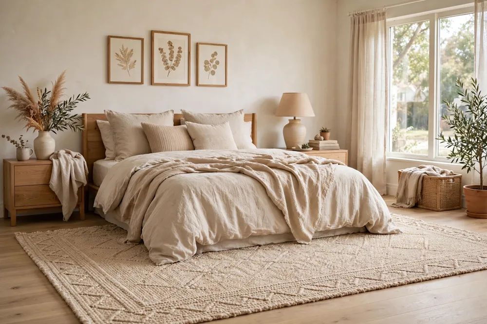 Beige bedroom rug ideas