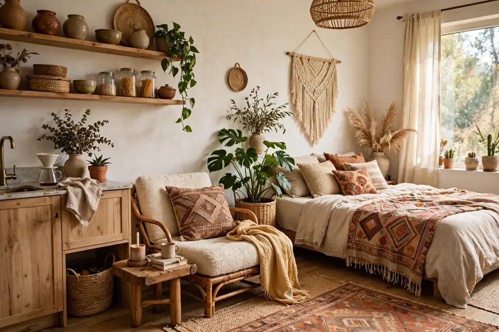 Boho studio apartment