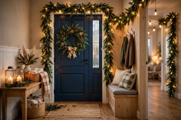 Christmas entryway decor