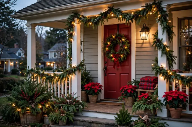 Christmas front porch decor