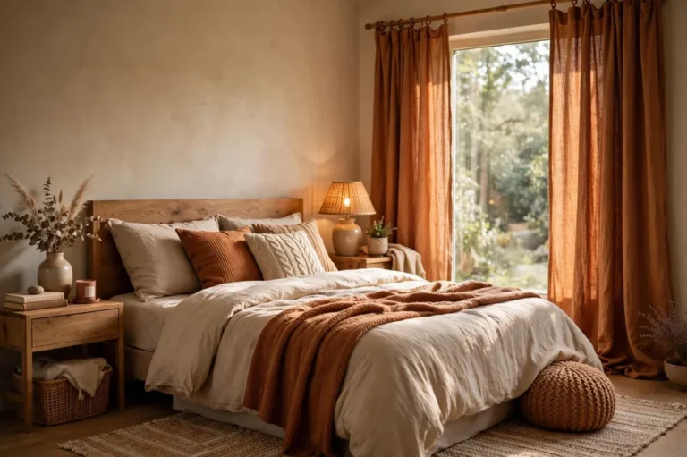 Cozy bedroom curtains