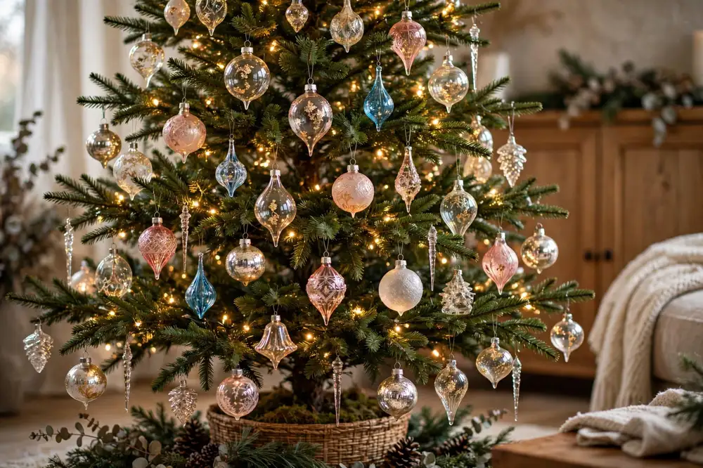 Glass ornament Christmas tree