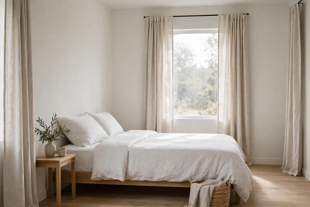 Minimalist bedroom curtains