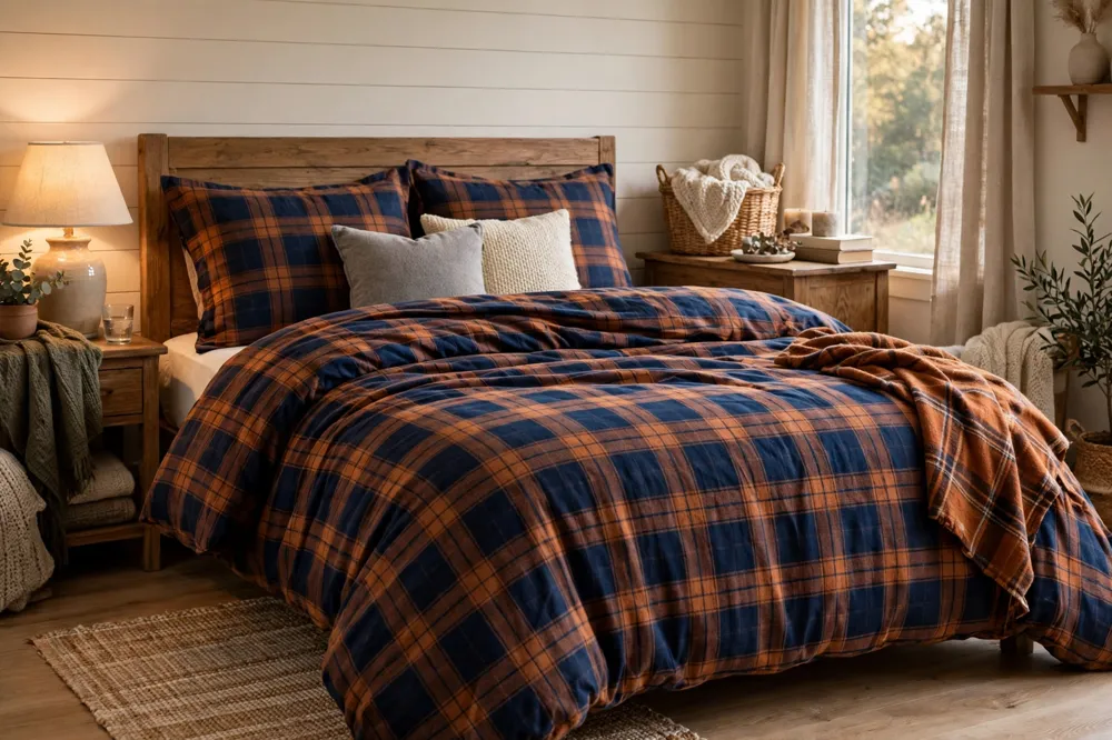 Cozy flannel bedding