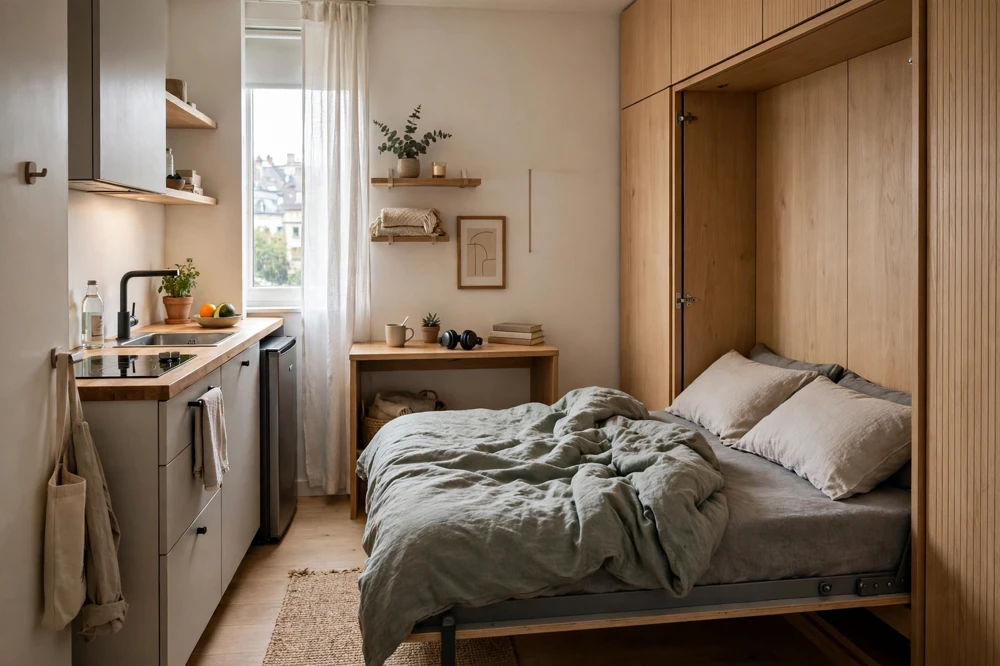 Fold-away bed