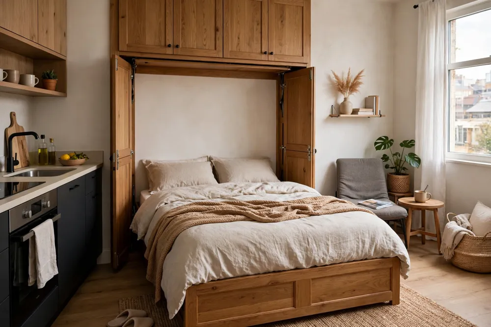 Studio apartment murphy bed