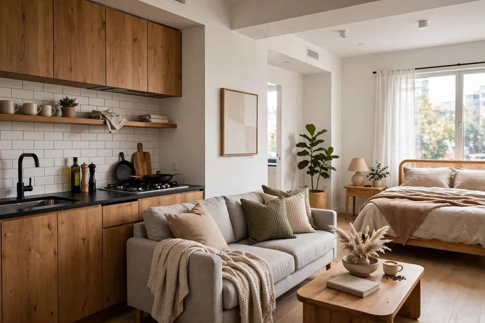 One bedroom apartment open layout