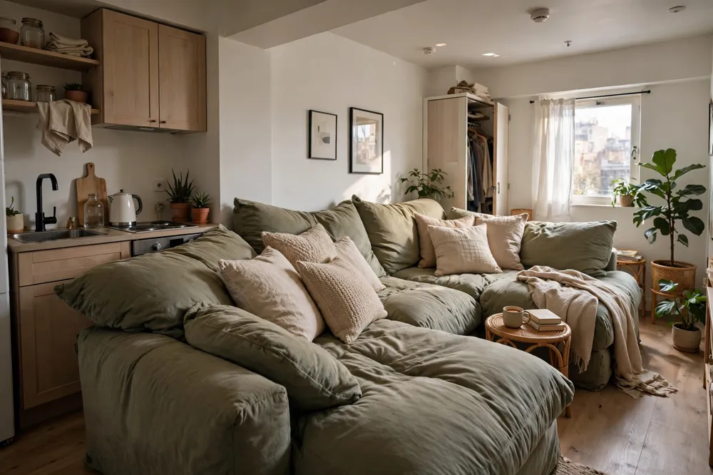 Studio apartment oversized sofa mistake